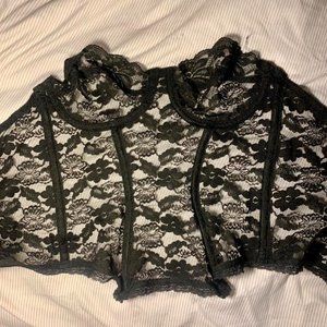 Vintage 70s lace corset